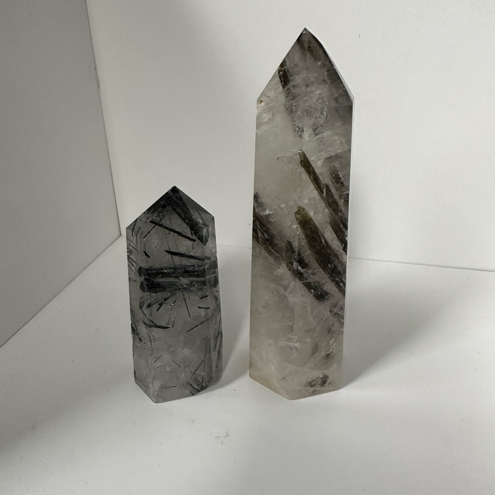 Tourmaline in clear quartz Crystal Towers
